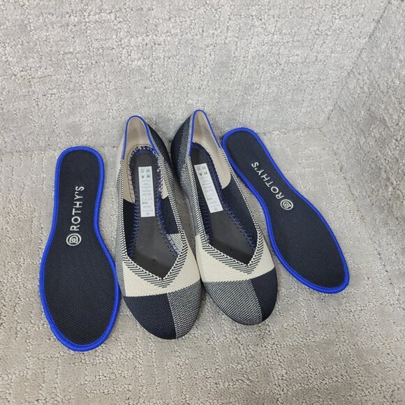 Rothy’s The Flat Cap Toe Black Slip On Round Toe Shoes Women's Size US 6, 8 - Picture 8 of 10